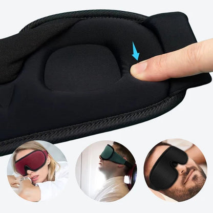3D maska na spaní - černá
